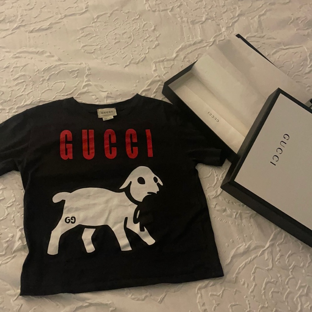 Gucci kids t-shirt with lamb print